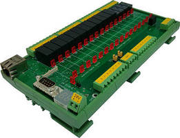 Industrial Relay Controller features LAN (TCP/IP) interface.
