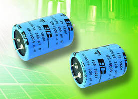 Snap-In Power Aluminum Capacitors have rated voltage of 500 V.
