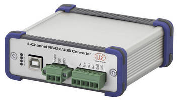 RS422/USB converter lets computers accommodate optical sensors.