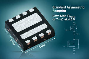 Asymmetric Dual N-Channel MOSFET features low on-resistance.