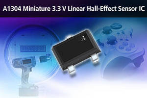 Linear 3.3 V Hall-Effect Sensor IC comes in miniature package.