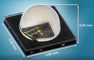 IR Emitter comes in top-view SMD package with integrated lens.