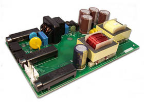 AC/DC Converter with Aux DC Input has self-monitoring feature.