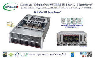 Supermicro® Shipping 96 DIMM 4U 4-Way SuperServer® Featuring New Intel® Xeon® Processor E7-8800/4800 v2
