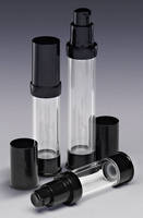 Black and Clear Cosmetic Packaging utilize airless dispensing.