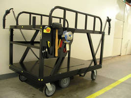 Motorized Stock Picking Cart safely moves up to 2,000 lb payloads.