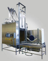 Automated Slurry Blast System provides 2-axis gun motion.