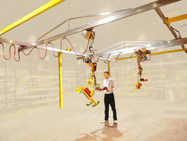 Lightweight Crane supports truss for increased capacity.