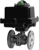 Stainless Steel Ball Valve has electric or pneumatic actuator.