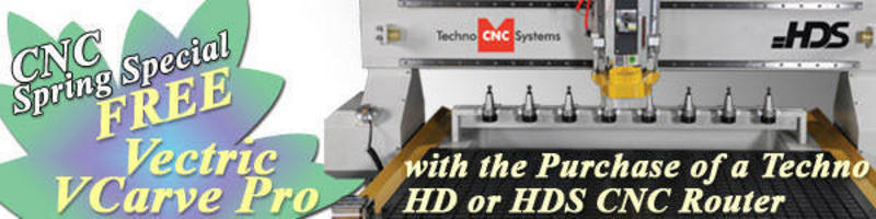 Spring CNC Router Special from Techno CNC Systems, LLC