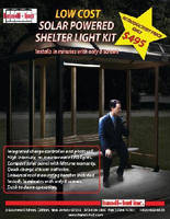 Solar-Powered Light Kit illuminates outdoor shelters.