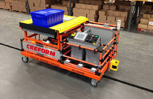Creform Bi-Directional AGV Automatically Sequences Engines to Heavy Equipment Production Line