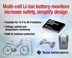 Multi-Cell Battery Monitors optimize battery pack safety.