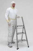 Heavy-Duty Cleanroom Ladder folds for storage.
