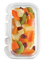 Clear PET Food Containers use recycled post-consumer content.