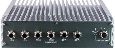 Fanless Embedded Computer has multiple IP67-rated M12 connectors.