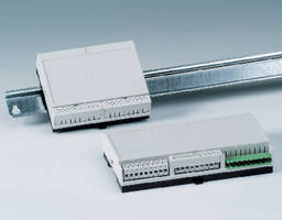 DIN Rail Enclosures feature low-profile design.