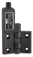 RoHS-Compliant Plastic Hinges integrate monitoring switch.