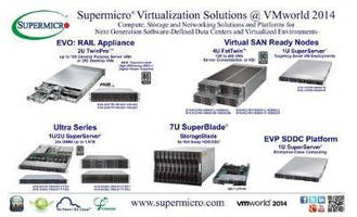 Supermicro® Debuts New 2U VMware EVO: RAIL(TM), Ultra Series and SuperBlade Virtualization Solutions at VMworld 2014