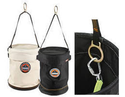 Hoist Buckets include anchoring D-ring on top handle.