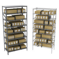 Vertical Plastic Shelf Dividers keep parts neatly separate.