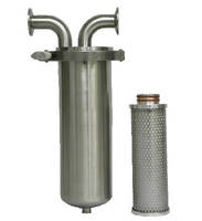 Sanitary Industrial Filters feature stainless steel housing.
