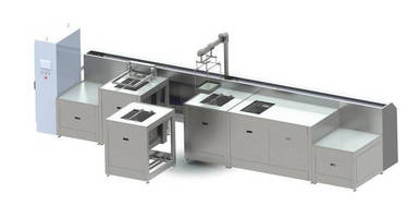 Ultrasonic Cleaning System employs modular design concept.