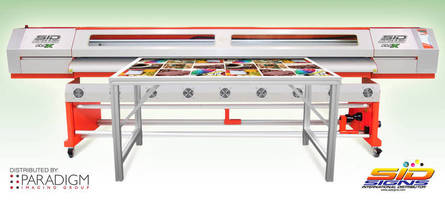 Adjustable Eco Solvent Printer has 126 in. max printing area.