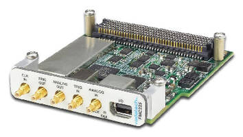 FPGA Mezzanine Card combines A/D and D/A converter.