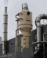 Fluidized Bed Scrubber handles gas from 500-250,000 cfm.