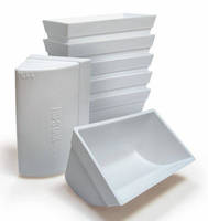 Stackable, Durable Elevator Bucket reduces storage requirements.