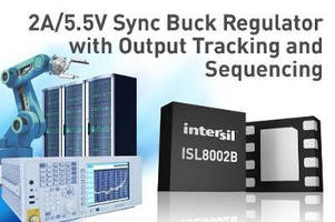 Switching Regulator offers output tracking and sequencing. .