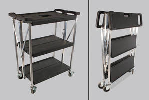 Folding Cart helps conserve backroom space in stores.