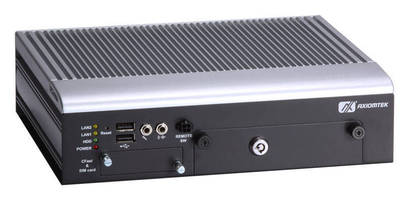 Fanless Embedded Box PC is designed for in-vehicle applications.