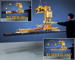 Below-the-Hook Upender Vacuum Lifter offers 180 degree flip.