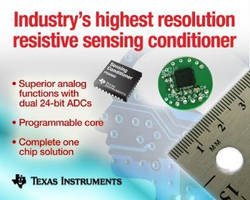 Resistive Sensing Conditioner offers 24-bit measurement.