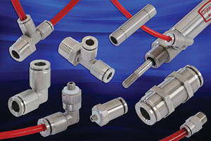 Stainless Steel Fittings connect pneumatic components, piping.