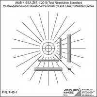 Test Chart is based on ANSI/ISEA Z87.1.2015 Standard.