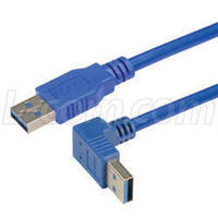 USB 3.0 Cable Assemblies feature right angle design.