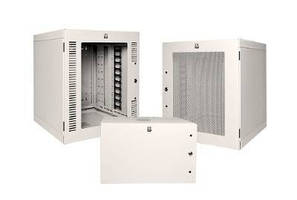 Wall-Mount Cabinet secures and protect network/telecom equipment.