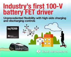 High-Side FET Driver suits lithium-ion battery applications.