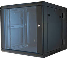 Rugged 9U Wall Rack Enclosure accepts all 19 in. equipment.