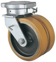 Heavy-Duty Twin-Wheel Casters offer wheel and directional locks.