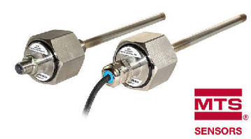 Magnetostrictive Sensor offers threaded flange option.