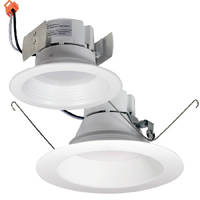 LED Retrofit Downlight offers baffle or reflector trims.