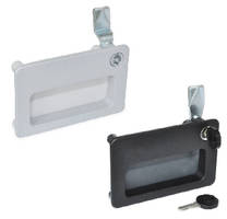 Lockable Door Latches include gripping tray.
