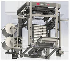 Stretch Hood Machine secures tall and wide pallet loads.