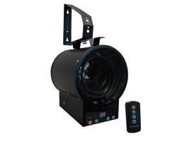 Fan-Forced Garage Heater is available with remote control.