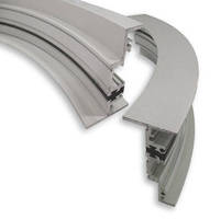 Linetec Displays Curved Extrusions Finished with Valspar's Fluropon Effects Nova Coatings