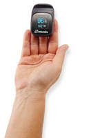Wireless Finger Pulse Oximeter is compatible with Apple® iOS.